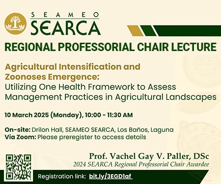 SEARCA Regional Professorial Lecture | Prof. Vachel Gay V. Paller | 10 March 2025