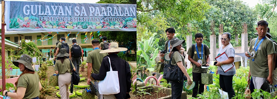 Participants during their visit to Lumot Elementary School in Cavinti, Laguna