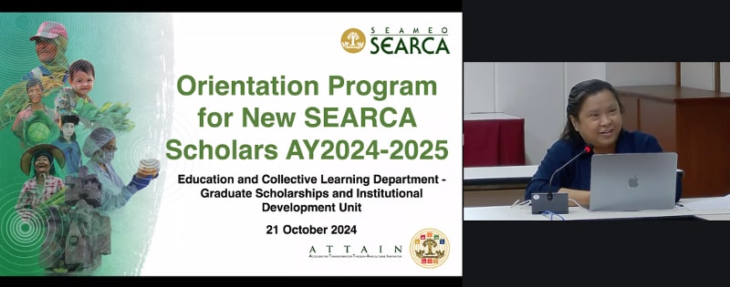 17 new SEARCA scholars attend the hybrid orientation meeting for AY 2024-2025