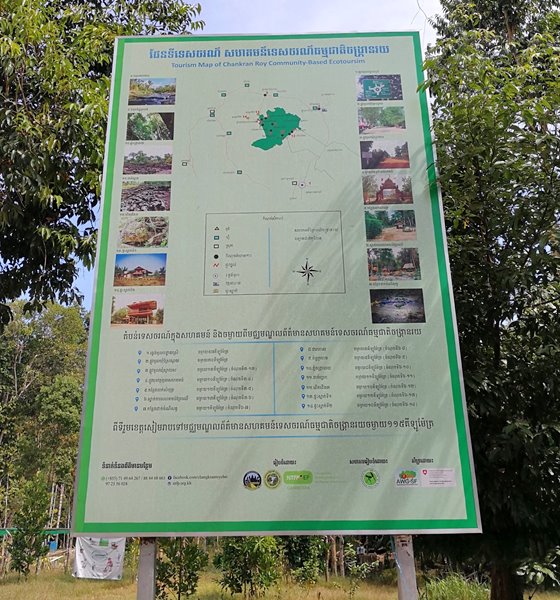 Tourism map of the Changkran Roy Community-based Ecotourism site.