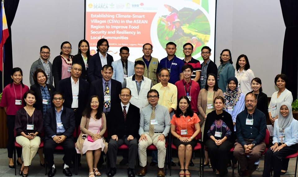 Participants of the workshop with representatives from SEARCA, IIRR, and CCAFS