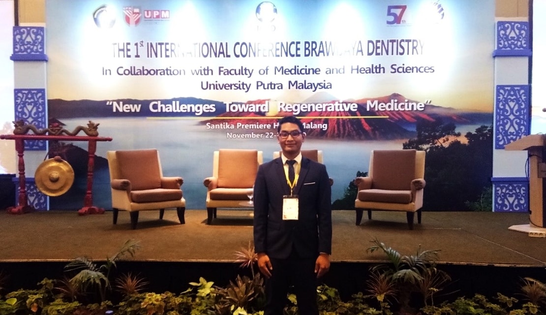 Mr. Mohamad Shazeli Che Zain from UPM during the International Conference on Regenerative Medicine co-organized by UPM and Universitas Brawijaya at Santika Premiere Hotel, Malang, Indonesia on 22-23 November 2019.