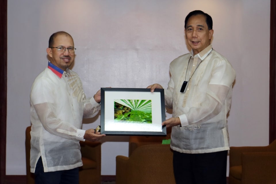 A photo depicting youth agripreneurship selected by Sec. Dar from SEARCA’s photo contest gallery was presented to him as a token.