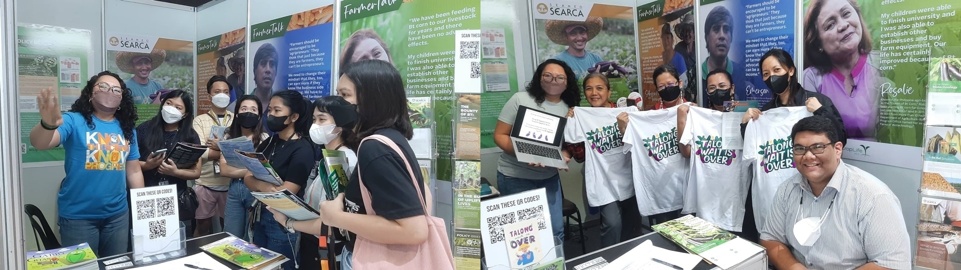 SEARCA's booth during the National Biotechnology Week Exhibit featured impact stories of farmers in the business of planting Bt Corn. In addition, different IEC materials on crop and animal biotechnology were also distributed during the event.