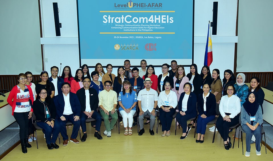 Participants, resource persons, and SEARCA team pose for a group photo.