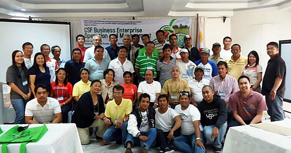 The participants of the Training on Common Service Facility Business Enterprise Operation and Management held on 29–30 January 2014 at the Malolos Resort Club Royale, Malolos, Bulacan.