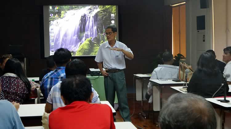 Dr. Arsenio Calub, Project Leader, facilitates the Project Review Meeting