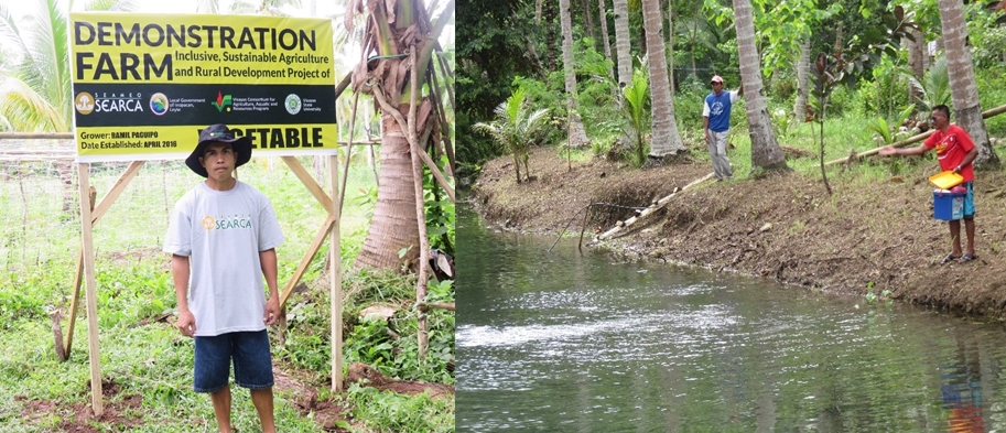 Mr. Ramil Paguipo – vegetable farmer cooperator and Mr. Rolando Albesa – tilapia grower