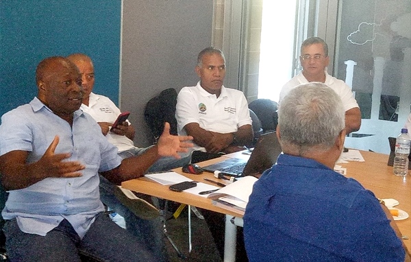 Dr. Tom Mwangi Anyonge (leftmost) and delegates from CRISP in India and SPC in Fiji