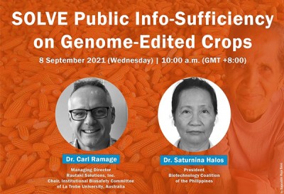 35th SEARCA SOLVE webinar to spotlight status and potential of genome-edited crops